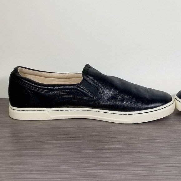 UGG Fierce Slip-on Sneaker, Black Leather, Womens Size 9 US / 40 - Picture 6 of 12